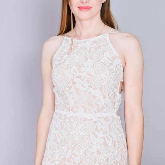 FOR LOVE AND LEMONS Ivory Guava Lace Mini Dress - Picture 2 of 7